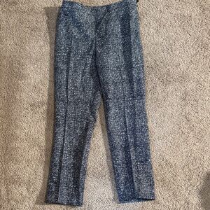 Akris Punto Navy and White Patterned Pants